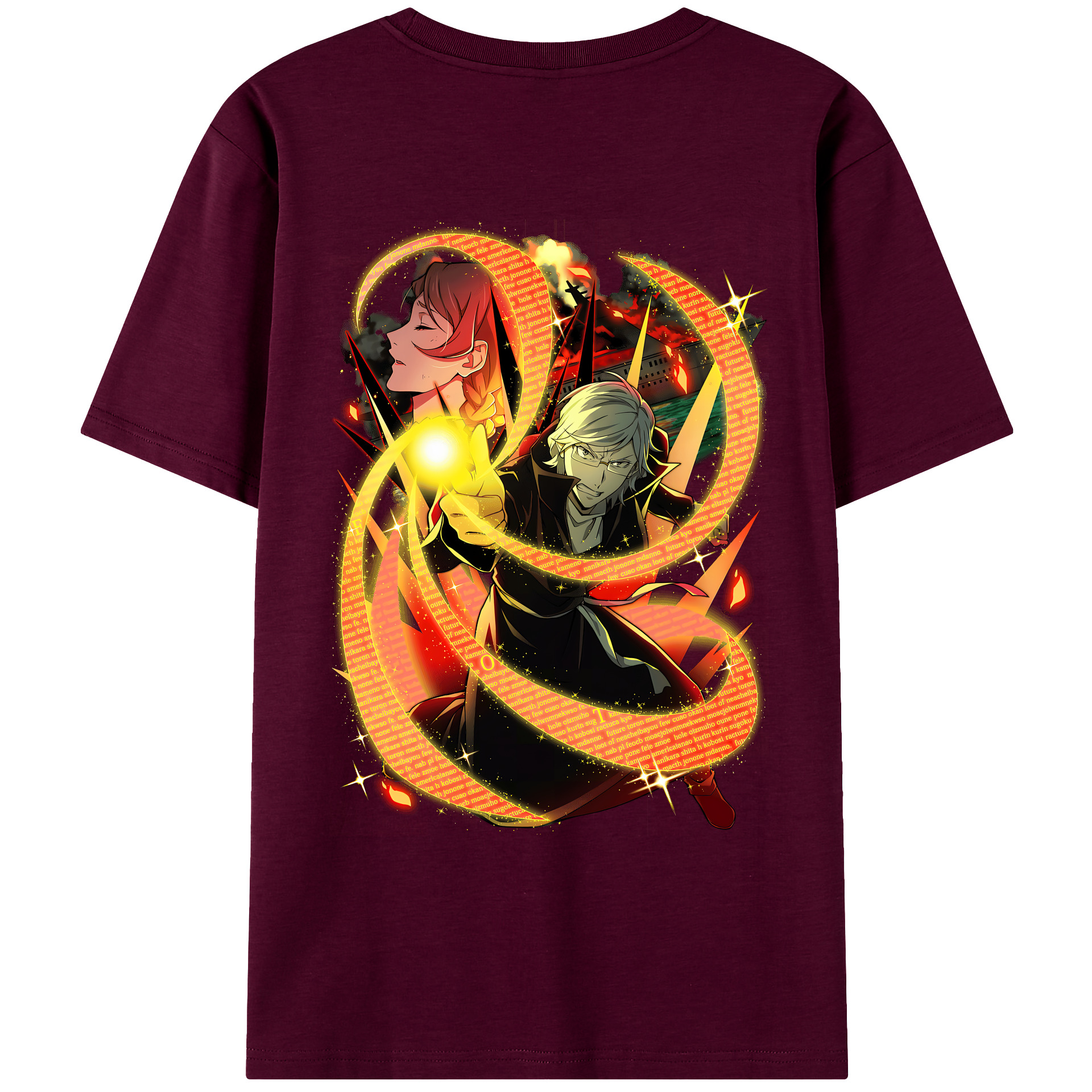 （画像用） 文豪ストレイドッグス Bungo Stray Dogs レディース半袖Tシャツ(バックプリント)